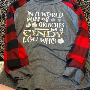 Gray and Red Raglan Shirt